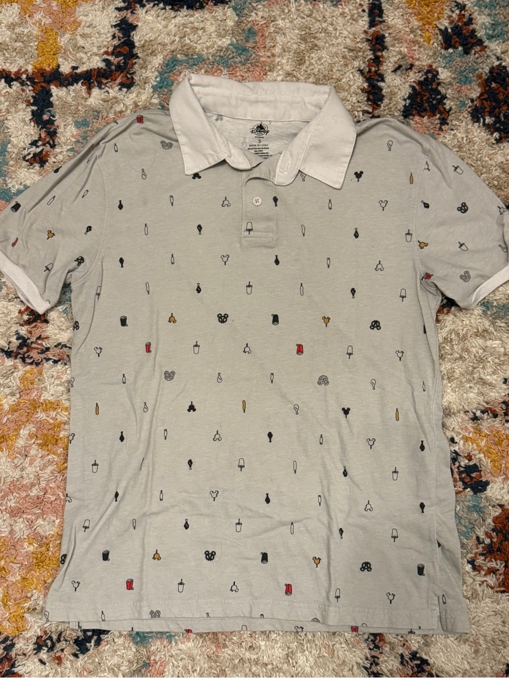 Disney Parks Snacks Gray Polo Shirt – Size S